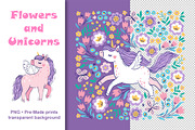 Flowers and Unicorns Patterns, a Pattern Graphic by Nataliia Toporovska (Thumbnail 12 of 12)