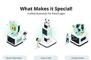 Fintech World-Isometric Illustration, a Finance Illustration by Creative Graphics (Thumbnail 2 of 8)
