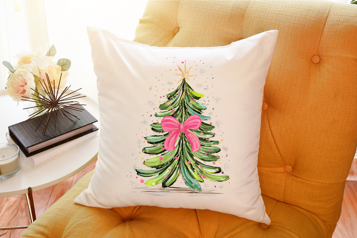 Coquette Pink Bow Christmas Tree PNG, an Illustration by Sublimation Artist (Photo 5 of 9)