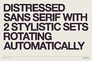 Overprint TM – Distressed Sans Serif, a Sans Serif Font by Type Mania (Thumbnail 2 of 10)