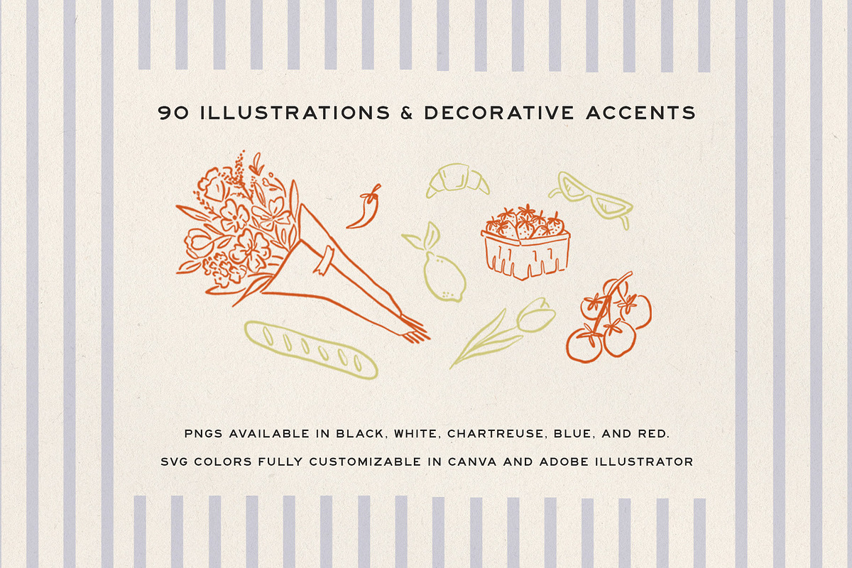 Farmer's Market Hand Drawn Elements, an Illustration by Claire Emery Designs (Photo 2 of 5)