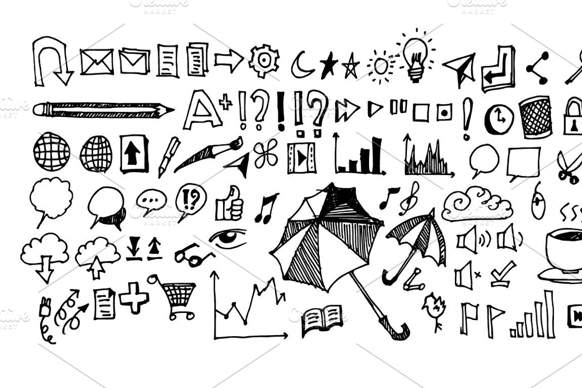 4657 Hand Drawn doodle elements, an Education Illustration by TKDoodle (Photo 32 of 77)