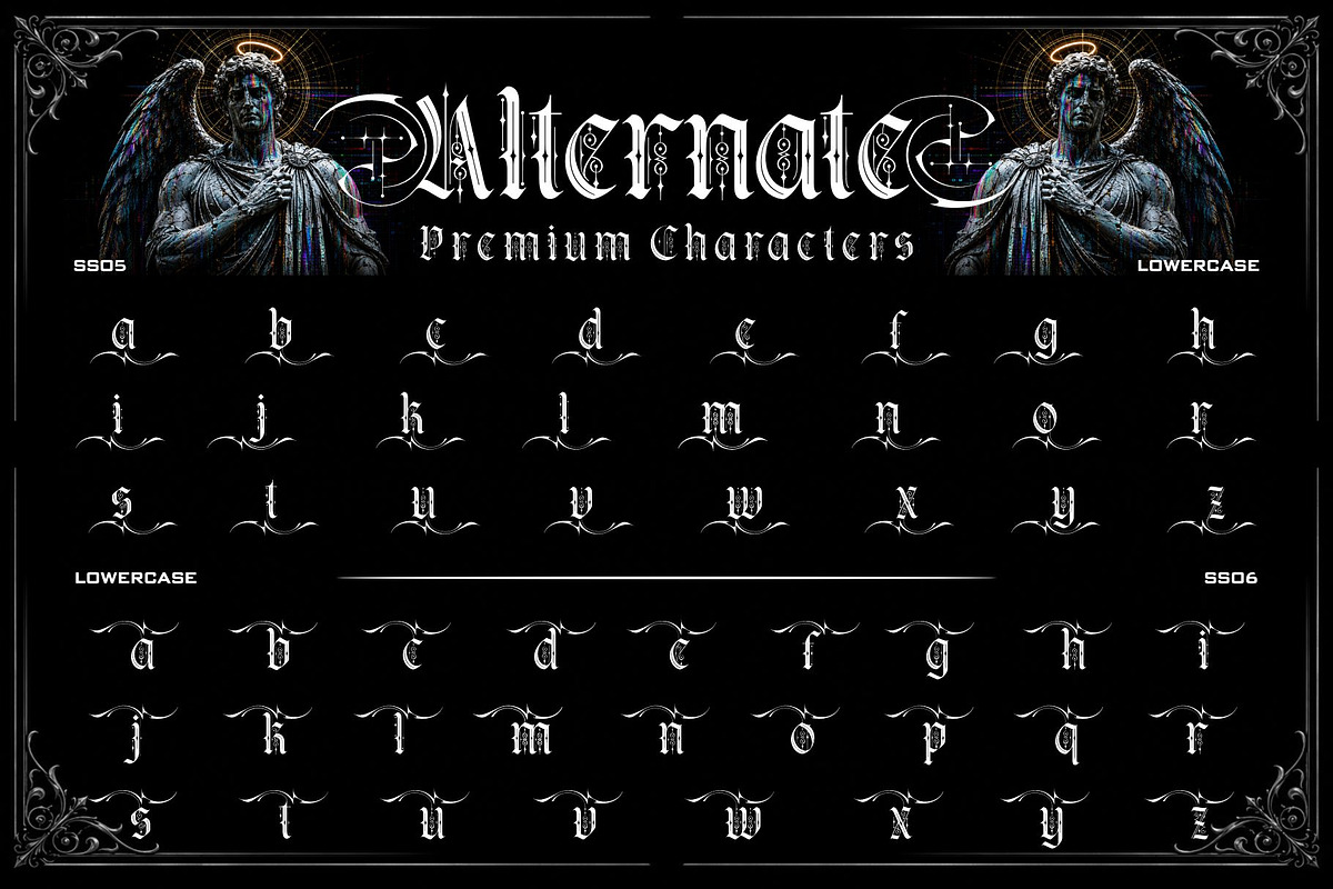 Kraken Gothic Typeface, a Blackletter Font by alit design (Photo 13 of 20)