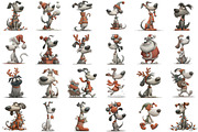 Quirky Christmas Dogs Clipart, an Illustration by Sublimation Artist (Thumbnail 2 of 6)