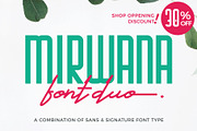 Mirwana Font Duo, a Script Font by Typoerba (Thumbnail 1 of 8)