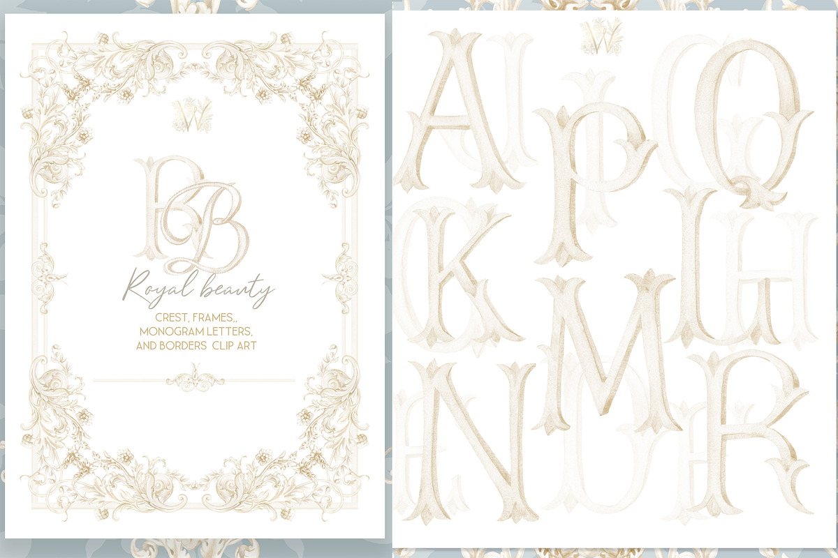 Royal Wedding Crest Watercolor Set, a Decorative Illustration by WonderWonder (Photo 6 of 7)
