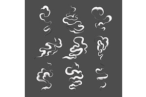 Collection of stylized smoke effect, an Object Illustration by pikepicture
