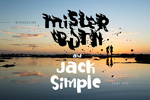 Mister Burn and Jack Simple, a Font by chekart