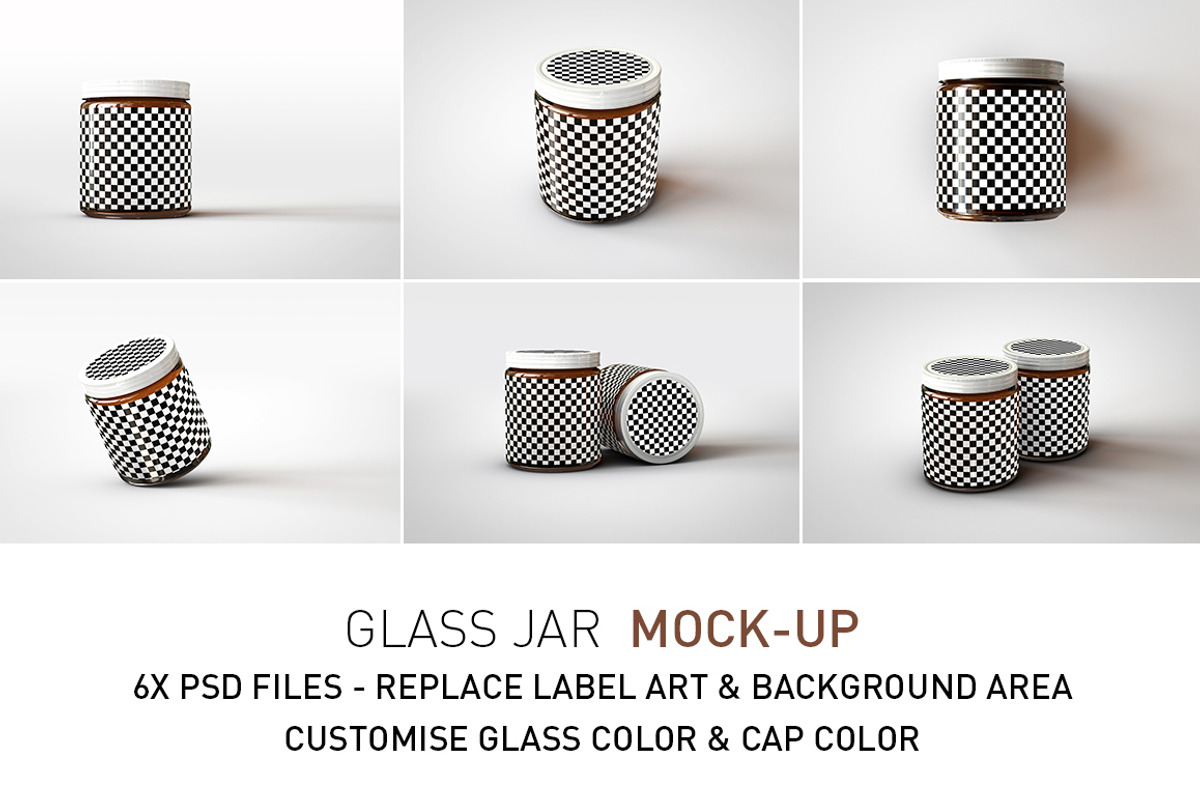 Amber Glass Jar Mock-Up, a Household Mockup by TSOBG (Photo 2 of 16)