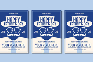 Happy Fathers Day Flyer Set