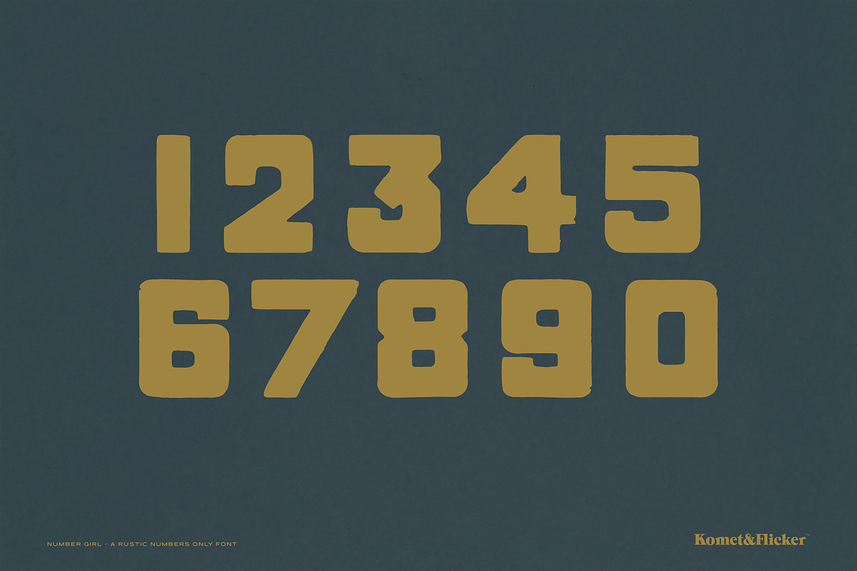 Number Girl – Number Only Fonts, a Font by Komet & Flicker (Photo 7 of 8)