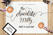 Chocolate Milky (Script And Slab), a Script Font by FHFont (Thumbnail 1 of 11)