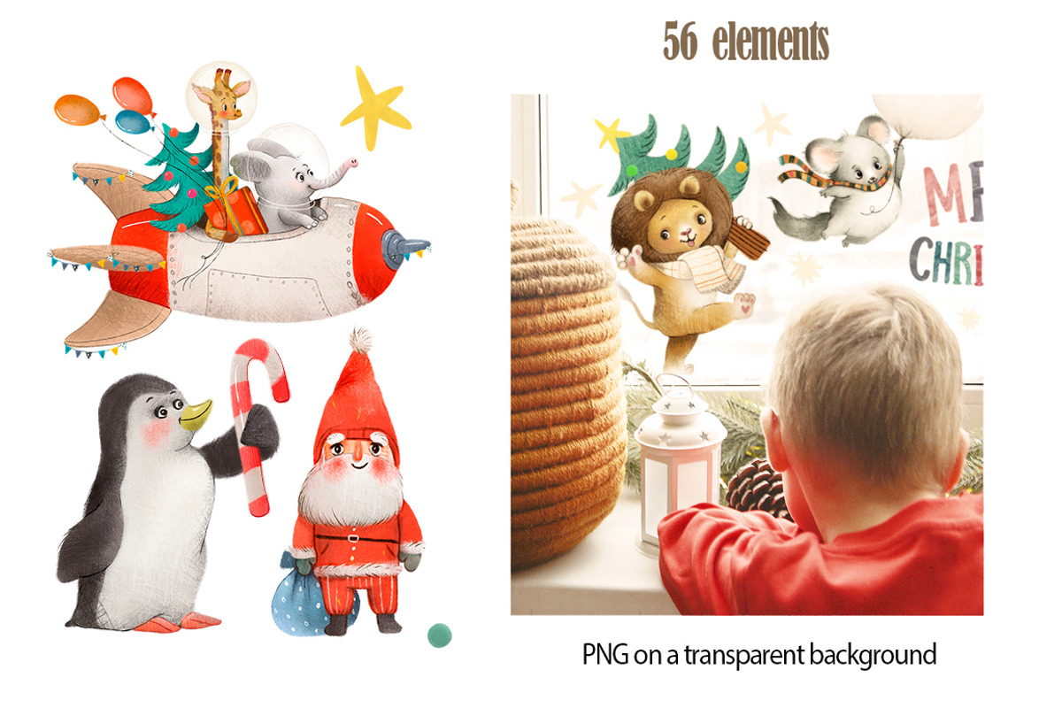 Cute Christmas Animals, an Animal Illustration by TanyaSchuka (Photo 13 of 15)