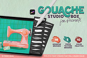 Gouache Studio Box Procreate Brushes, a Brushes & More by The Pigeon Letters (Thumbnail 1 of 10)