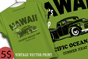 surf car illustration