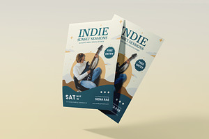 Indie Sunset Sessions Music Flyer, a Flyer Template by Artnivora.Std