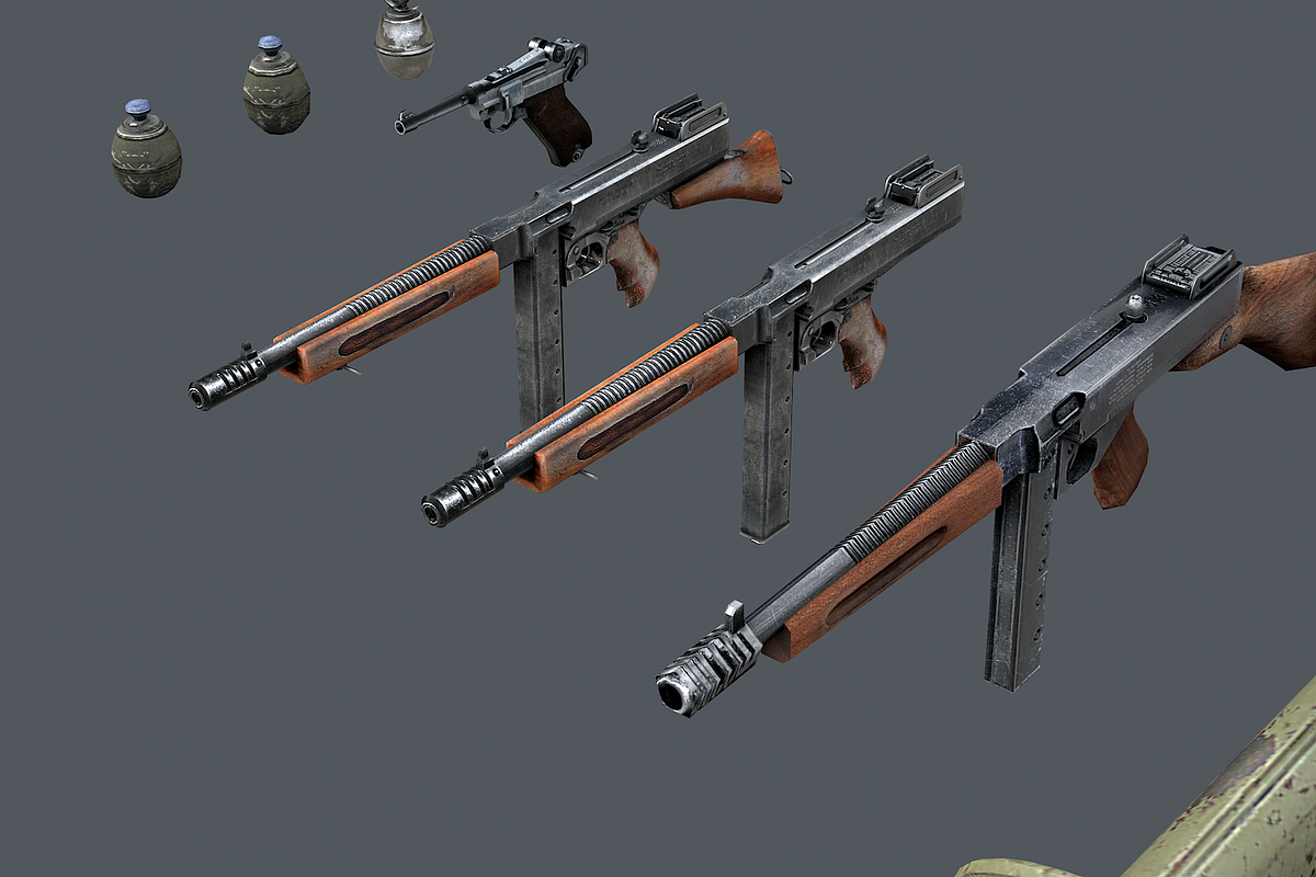 WWII Weapon Pack, an Object 3D Model by Beatheart Creative Studio (Photo 2 of 15)