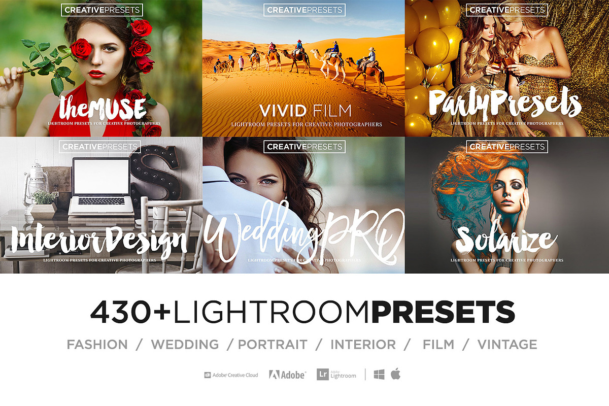 430+ LIGHTROOM PRESETS BUNDLE, an Action Add-On by CreativePresets.com (Photo 2 of 28)