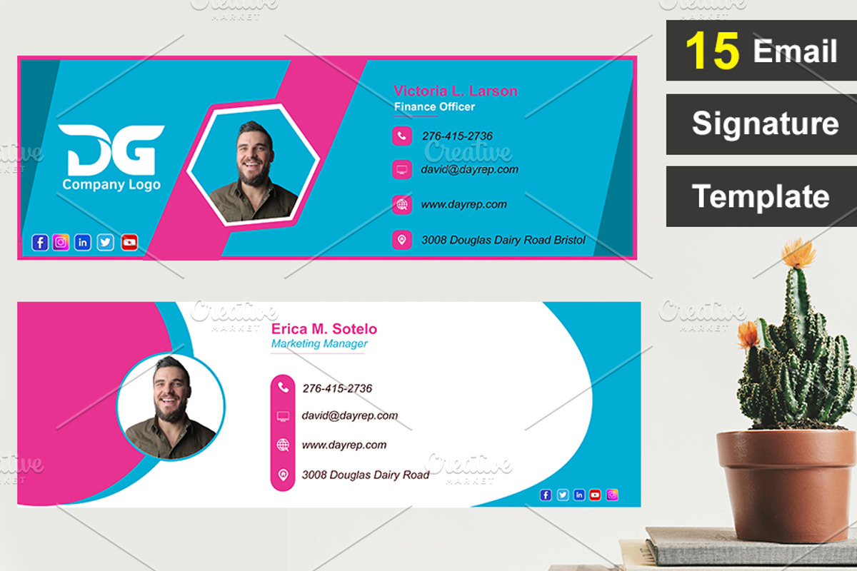 15 Creative Email Signature Template, an Email Template by Mohammad Sarfaraz (Photo 2 of 7)