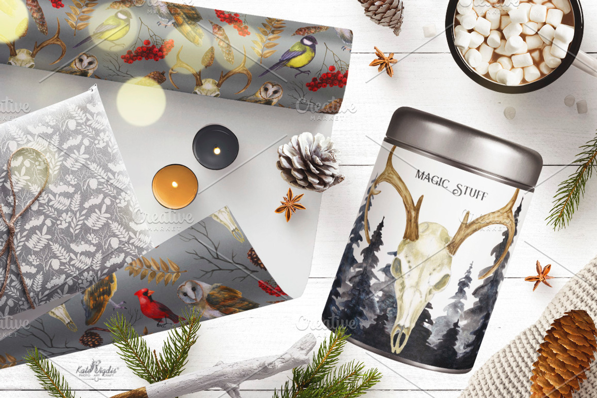 Watercolor Witchy Winter, a Food Illustration by Fluffy Unicorn (Photo 11 of 14)