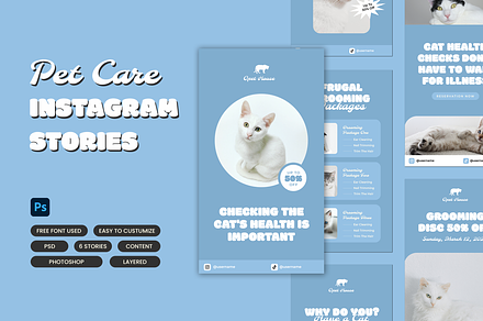 Pet Care Instagram Stories Template