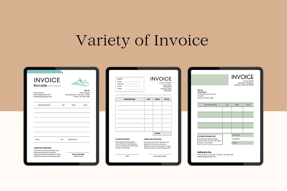 50 Invoice Templates Canva Editable, a Templates & Theme by TemplateCastleStore (Photo 5 of 10)