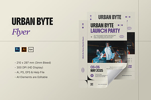Urban Byte - Flyer Template, a Flyer Template by StreaksideStd