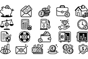 Finance Icons Clipart Collection for, an Illustration by designvectx (Thumbnail 2 of 3)