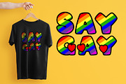 Rainbow Pride Color fonts, a Font by Fox7 By Rattana (Thumbnail 8 of 8)