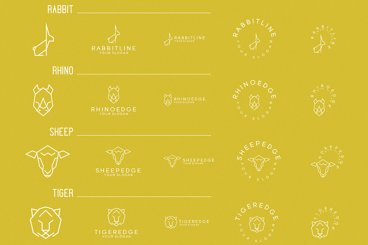 116 Geometric Animal Logos -30%, a Branding & Logo Template by VP Fonts (Photo 10 of 11)