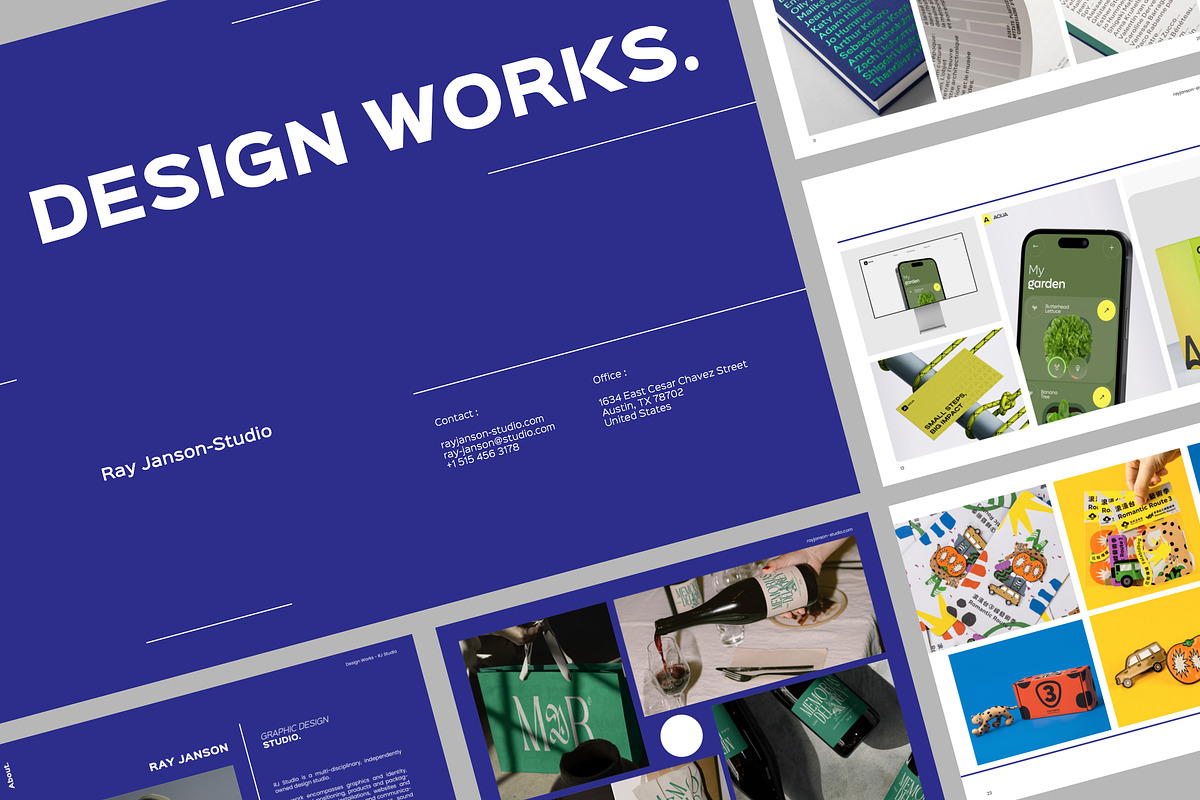 Minimal Blue Portfolio, a Marketing Template by Bervisual (Photo 2 of 7)