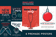 XMAS LINES Vector Pack + Bonus, a Flyer Template by RSO (Thumbnail 3 of 5)