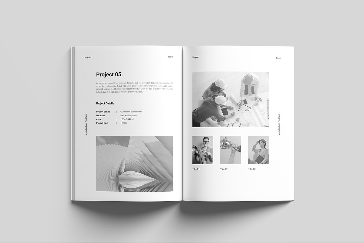 Architecture Portfolio Template, a Brochure Template by RusenoelType (Photo 8 of 9)