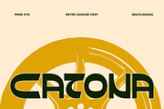 Catona - Retro Garage Font, a Sans Serif Font by Pandeka Studio (Thumbnail 1 of 9)