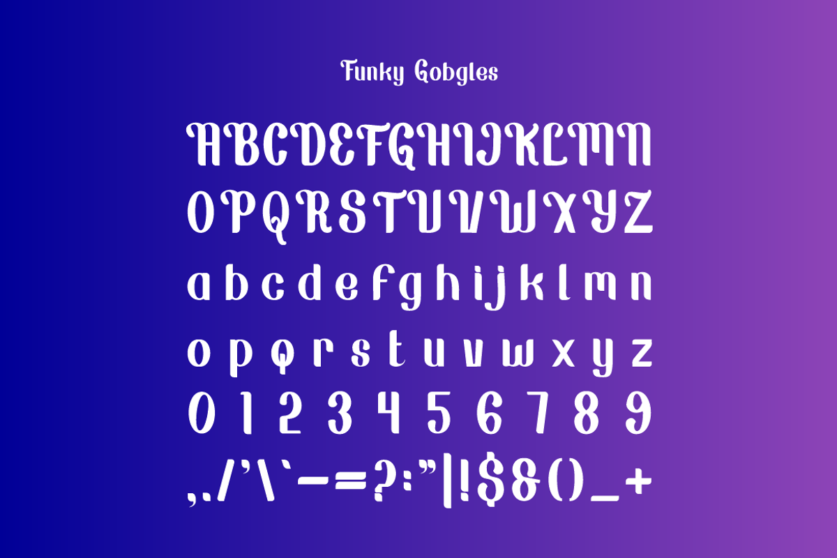 Funky Gobgles - Retro Font, a Sans Serif Font by Iqsiart Studio (Photo 5 of 6)
