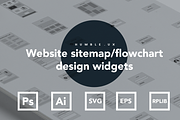 Website sitemap flowchart widgets, a Templates & Theme by Humble UX (Thumbnail 1 of 2)