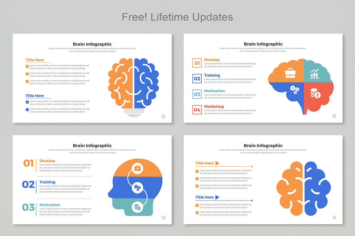 Brain infographic Google Slide, a Templates & Theme by Mighty-Slide (Photo 3 of 7)