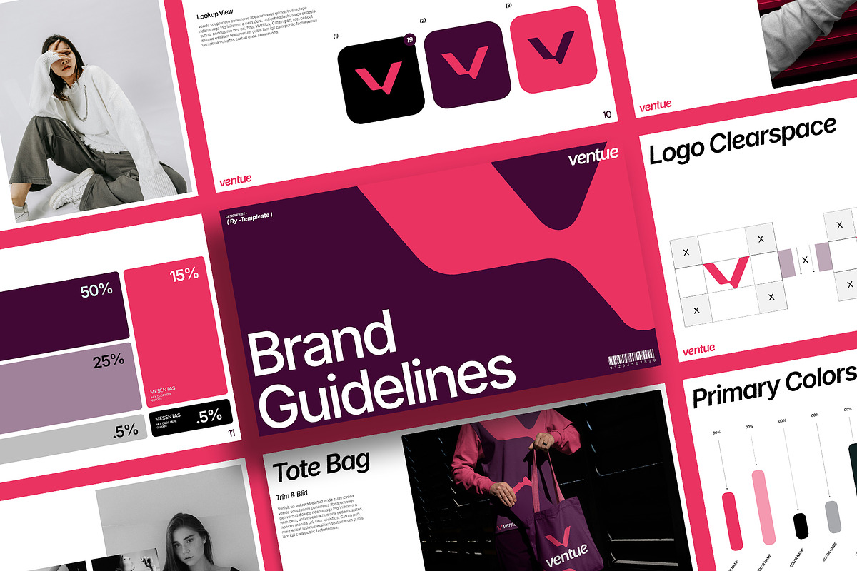 Ventue - Brand Guidelines, a Branding & Logo Template by Templeste (Photo 1 of 7)