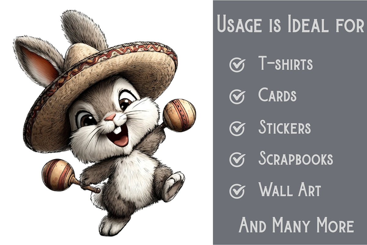 Funny Bunny Clipart Bundle, an Illustration by Pixels.Craft (Photo 3 of 6)