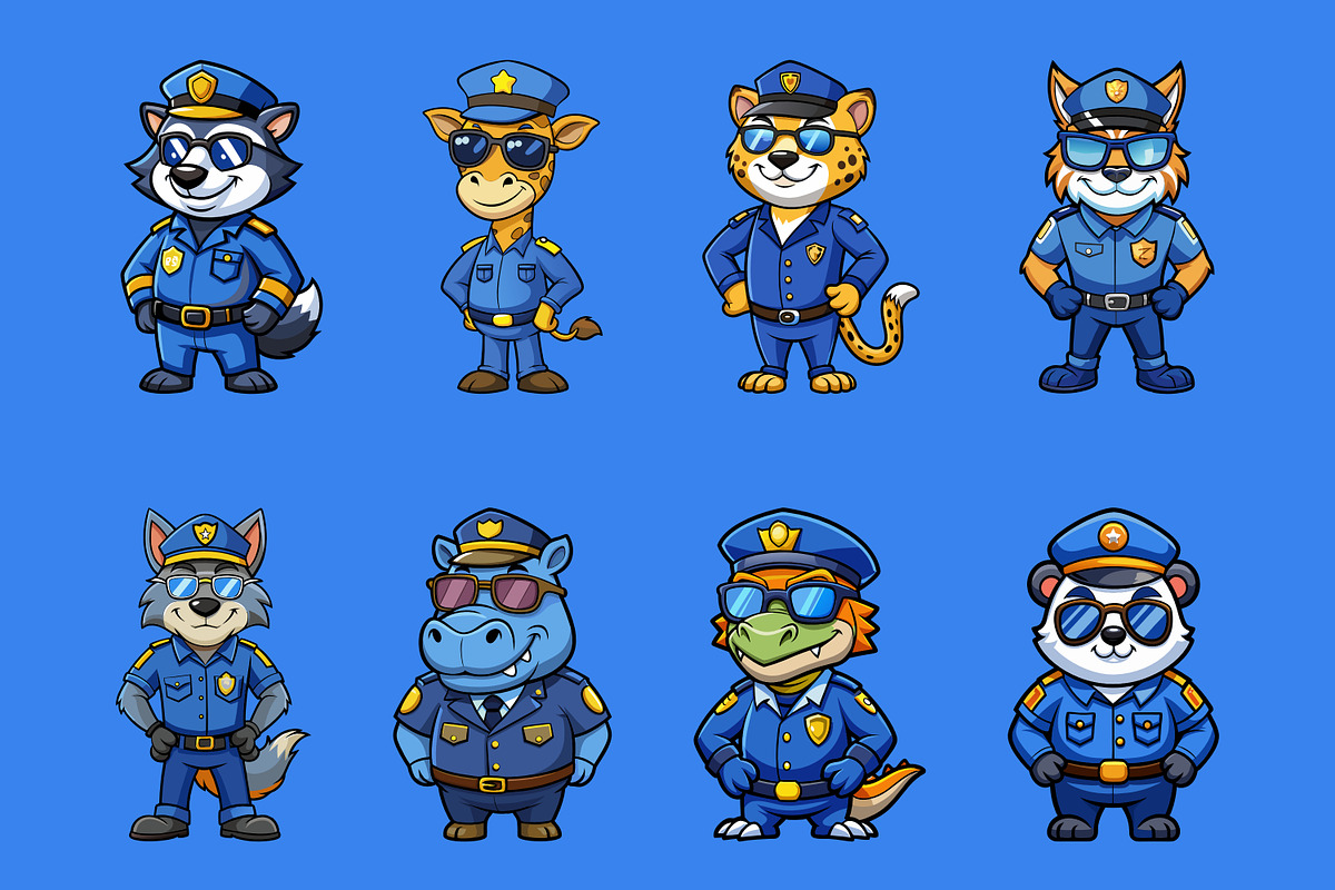 Wildlife Police Mascot Illustration, an Illustration by Riswan Ratta (Photo 3 of 6)