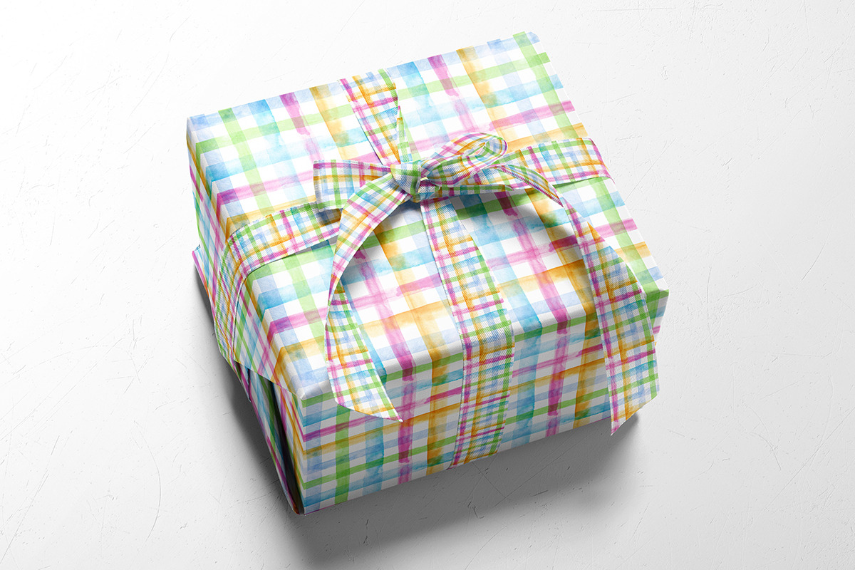 Watercolor rainbow plaid, a Pattern Graphic by Anya-D (Photo 6 of 9)