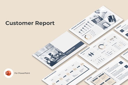 Customer Report PowerPoint Template, a Presentation Template by JetzTemplates