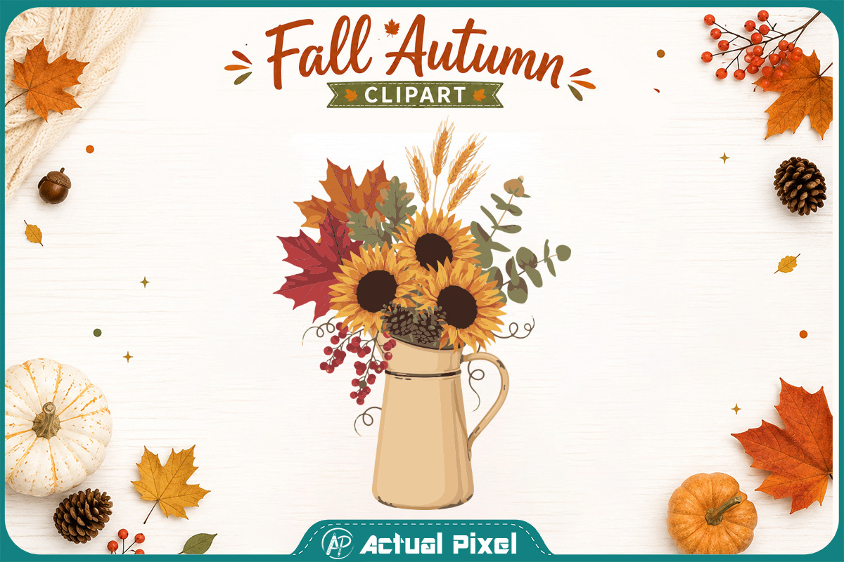 Fall Autumn Clipart Bundle, a Seasonal Illustration by Actual Pixel (Photo 14 of 21)
