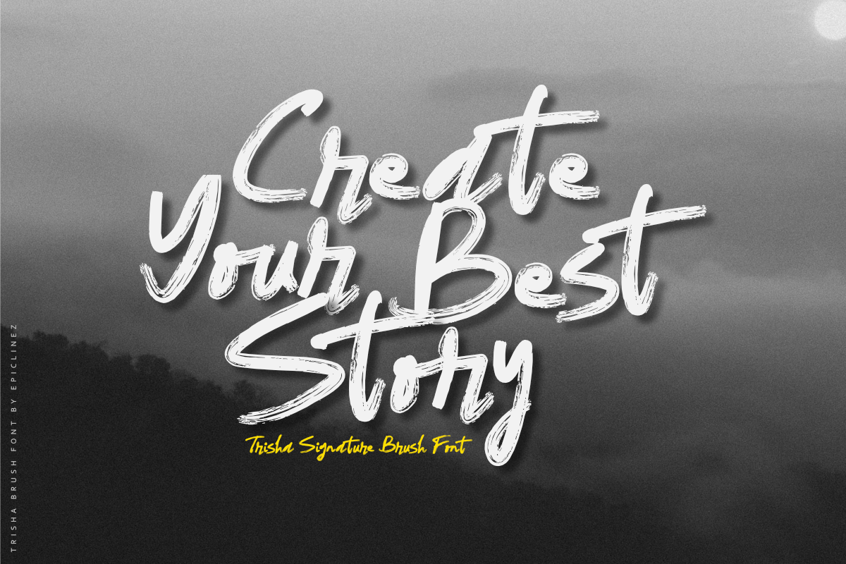 Trisha | Brush Signature Font, a Script Font by Epiclinez (Photo 5 of 5)