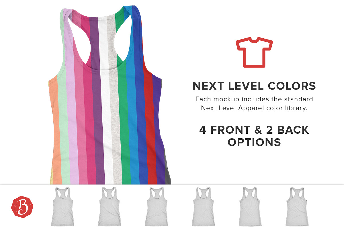 Next Level 6633 Racerback Mockups, a Shirt Mockup by Brent Galloway (Photo 2 of 5)
