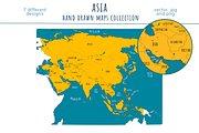 Asia Maps Collection, an Education Illustration by Illustrationsforteachers (Thumbnail 4 of 8)