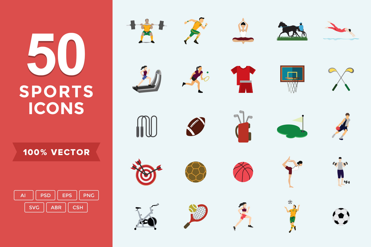 Flat Icons Sports Set, a Duotone Icon by Jumbo Icons