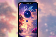 Fantasy Galaxy Floral Backgrounds, a Graphic by Kalindiprints (Thumbnail 3 of 6)