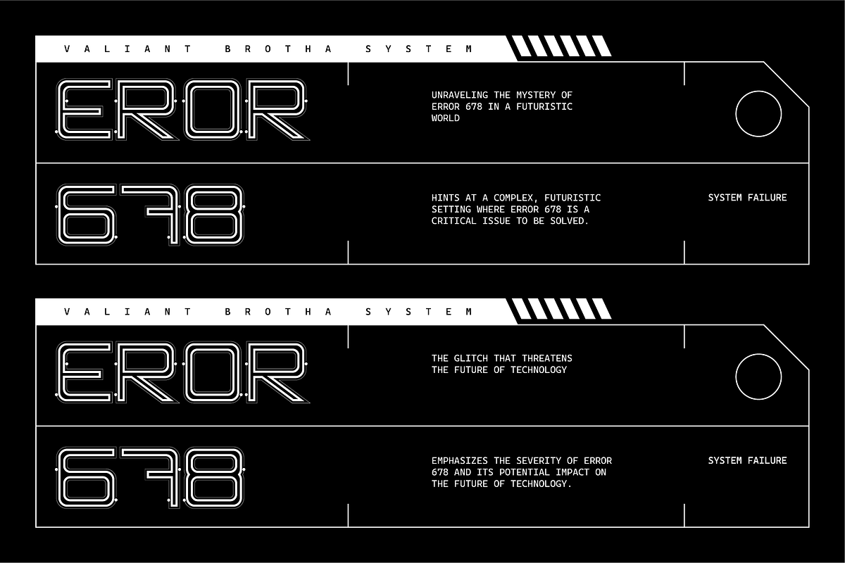 VB Nextron - Futuristic Display Font, a Sans Serif Font by VALIANTBROTHA (Photo 7 of 10)