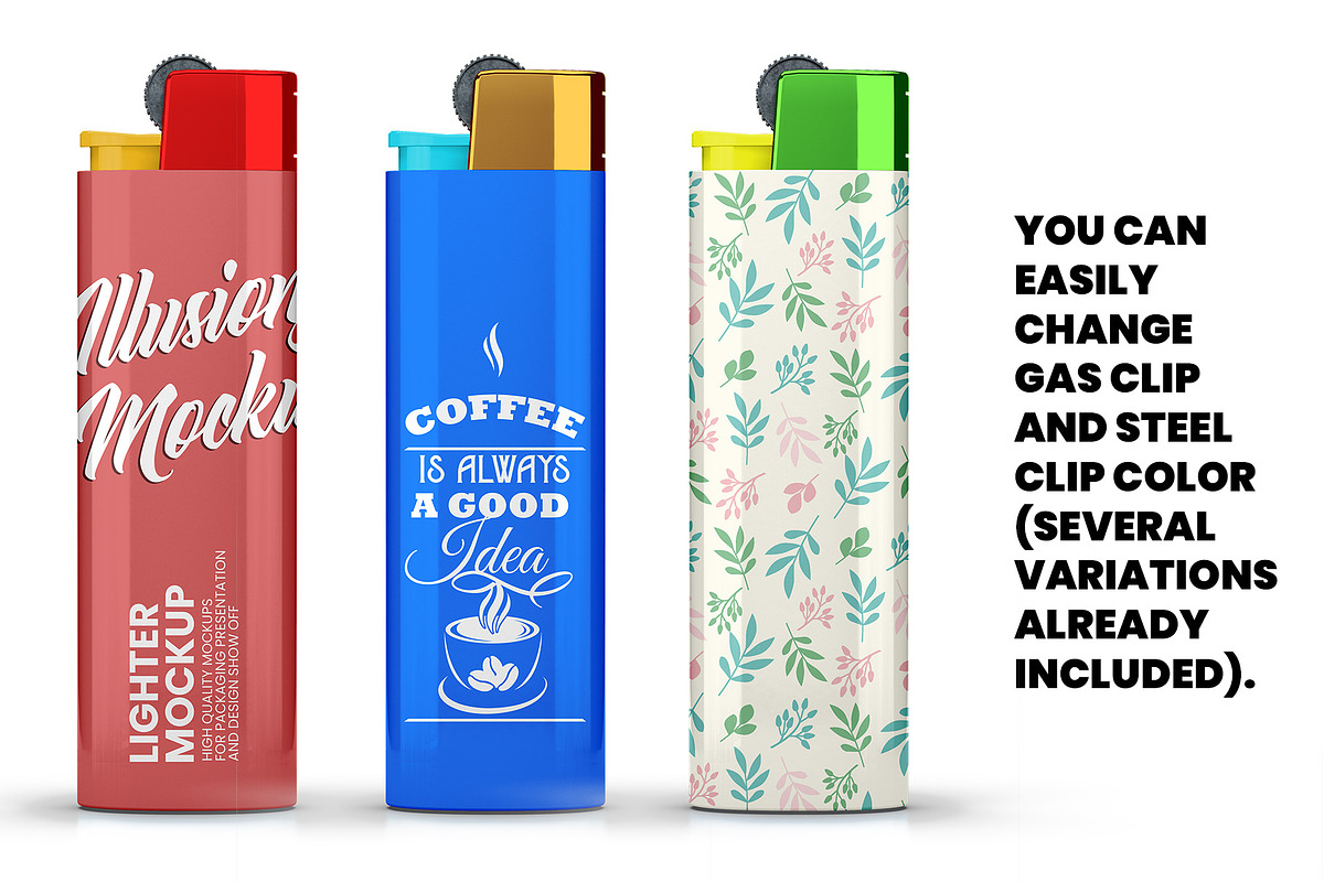 Glossy Lighter Mockup, an Advertising Mockup by Illusiongraphic (Photo 6 of 10)